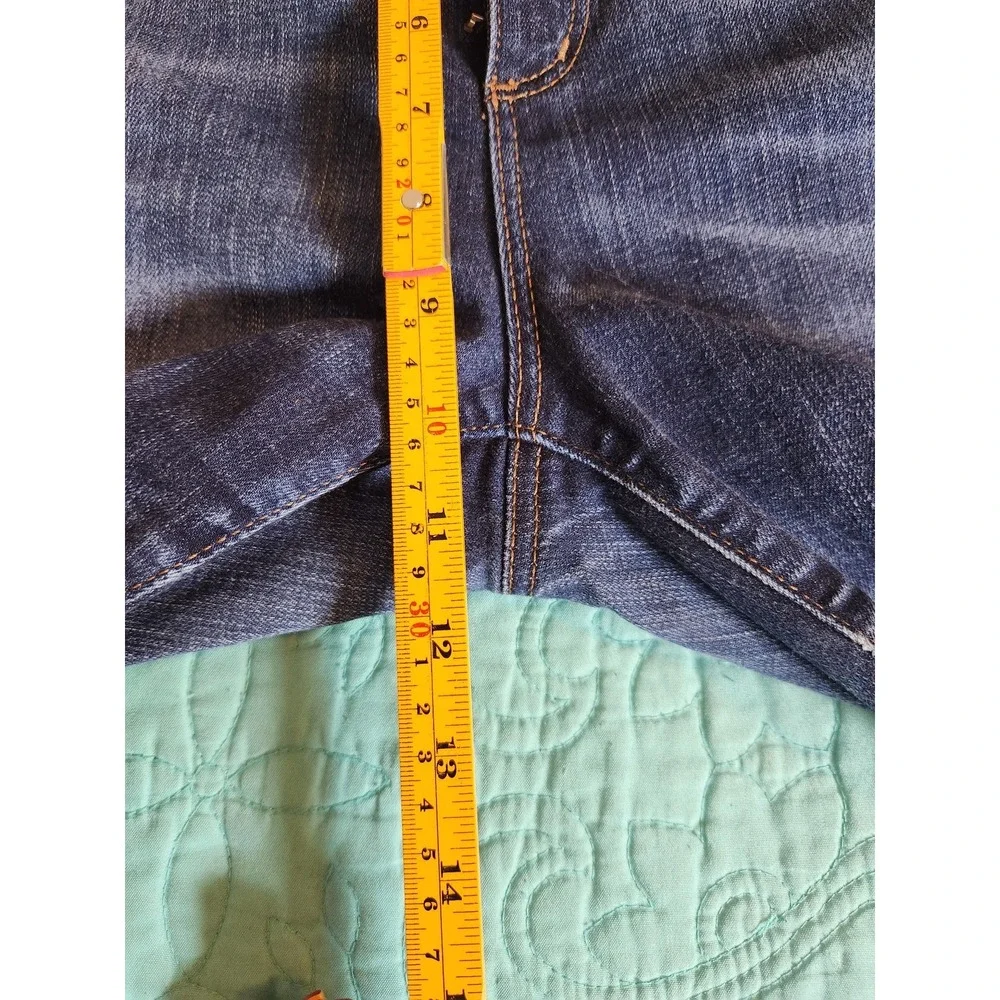 Loft‎ Modern Straight Leg Jeans Dark Wash Blue Denim Size 14 32T LTWF1625